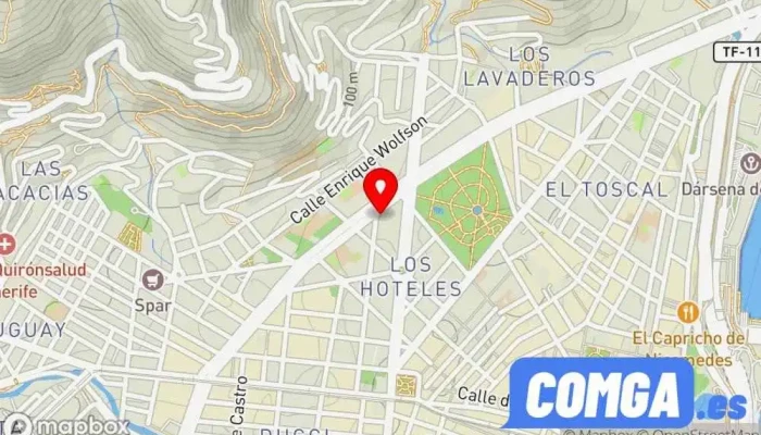 mapa de Cerrajeros Tenerife 24h Cerrajero, Proveedor de puertas para garaje, Servicio de duplicación de llaves, Tienda de cajas fuertes en Santa Cruz de Tenerife