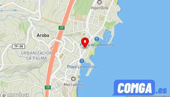 mapa de Cerrajeros Tenerife Tagor Cerrajero, Tienda de alarmas antirrobo, Proveedor de puertas, Proveedor de puertas para garaje, Servicio de duplicación de llaves en Candelaria