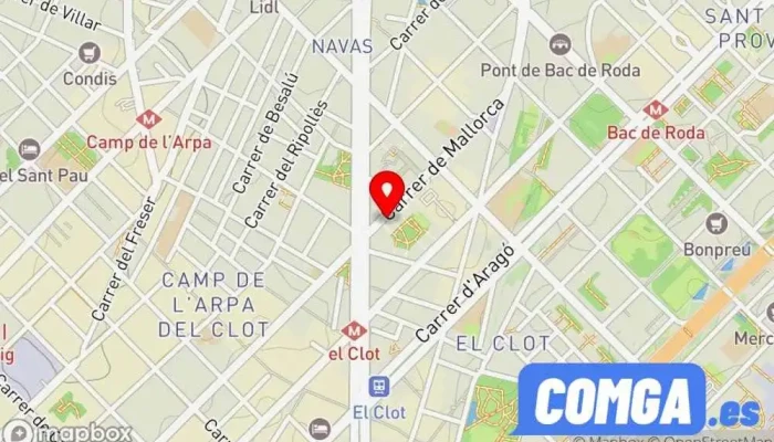 mapa de Cerrajería 24 horas Vilfer Cerrajero en Barcelona