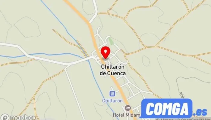 mapa de Cerrajería Agustín Gómez Escribano Cerrajero en Chillarón de Cuenca