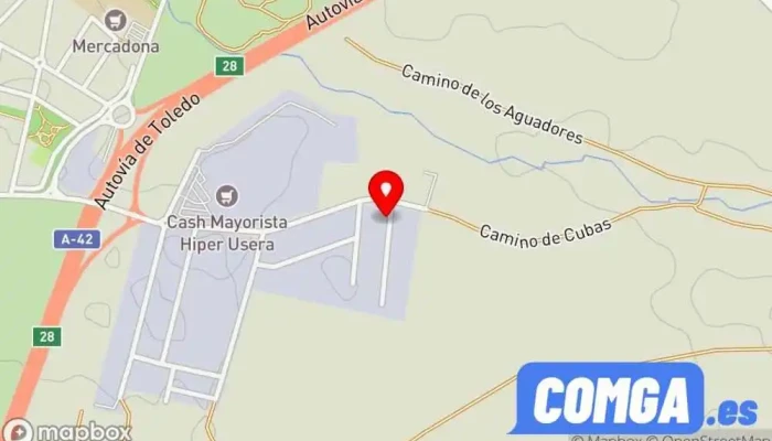 mapa de Cerrajería Aimet Cerrajero, Proveedor de puertas para garaje, Carpintería metálica y de aluminio, Taller de instalación de puertas y ventanas en Torrejón de la Calzada