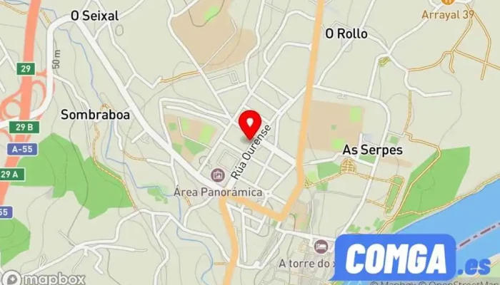 mapa de Cerrajería Aloia Cerrajero, Servicio de duplicación de llaves, Proveedor de sistemas de seguridad en Tui