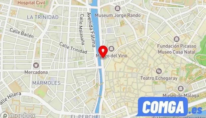 mapa de Cerrajería Amdrés Domínguez Cerrajero en Málaga