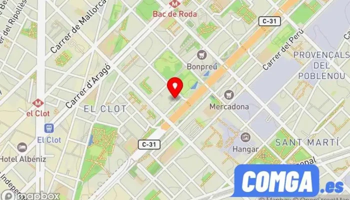 mapa de Cerrajería Cerrabarna Cerrajero en Barcelona