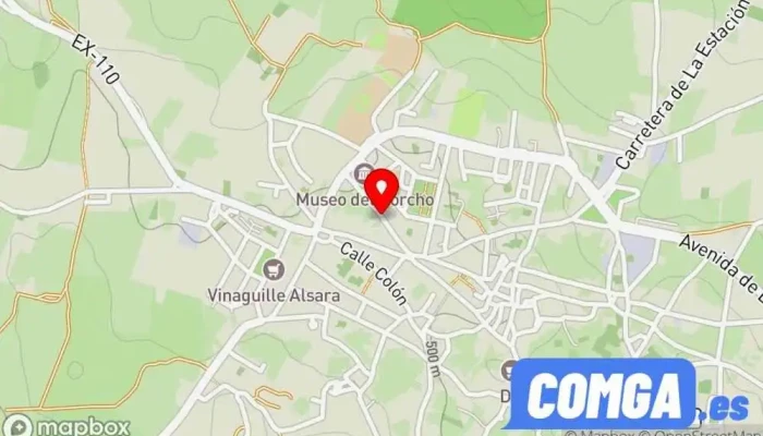 mapa de Cerrajería Corchado Cerrajero en San Vicente de Alcántara