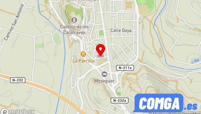 mapa de Cerrajería Cortés Pérez Cerrajero en Alcañiz