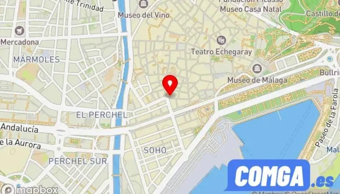 mapa de Cerrajería Daniel Martínez Cerrajero en Málaga