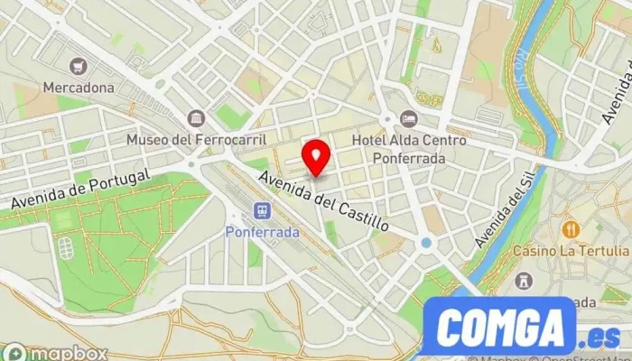 mapa de Cerrajería David - La Pisada Cerrajero, Zapatero en Ponferrada