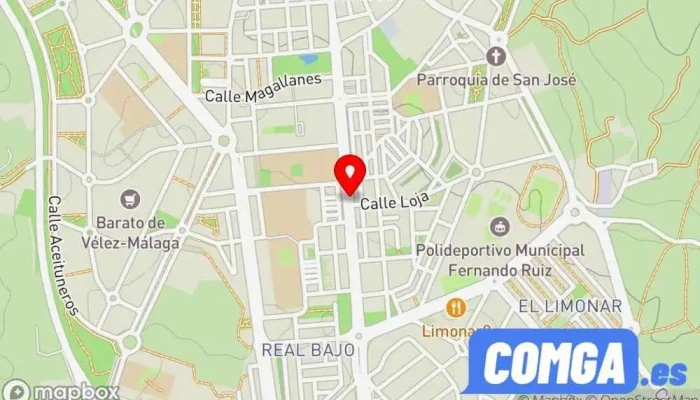 mapa de Cerrajería de Automoción Alejandro Romero Cerrajero, Establecimiento de reparación de artículos electrónicos, Ferretería en Vélez-Málaga