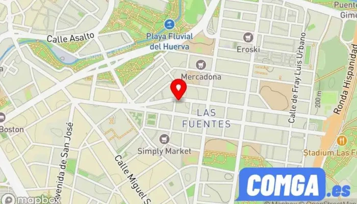 mapa de Cerrajería Ebro 24 Horas Cerrajero en Zaragoza