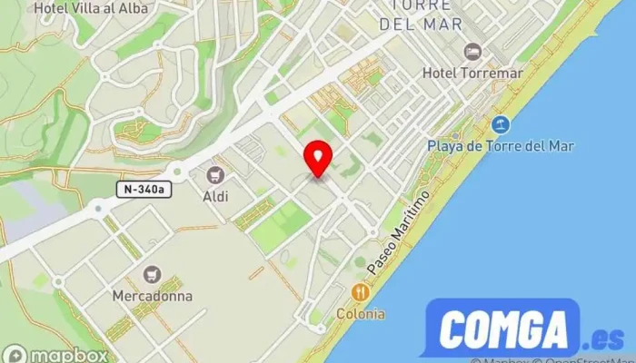 mapa de Cerrajería El Llavin Cerrajero en Torre del Mar