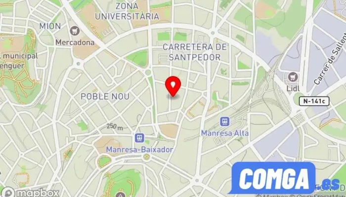 mapa de Cerrajería Erwin Barba Servei de serralleria d’urgències en Manresa