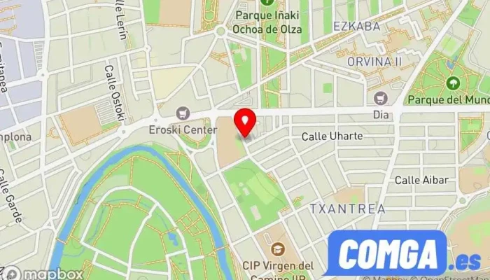 mapa de Cerrajería Ezkaba Sarrailagintza Cerrajero en Pamplona