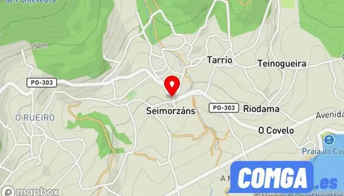 mapa de Cerrajería Gama Servicio de duplicación de llaves en Samieira