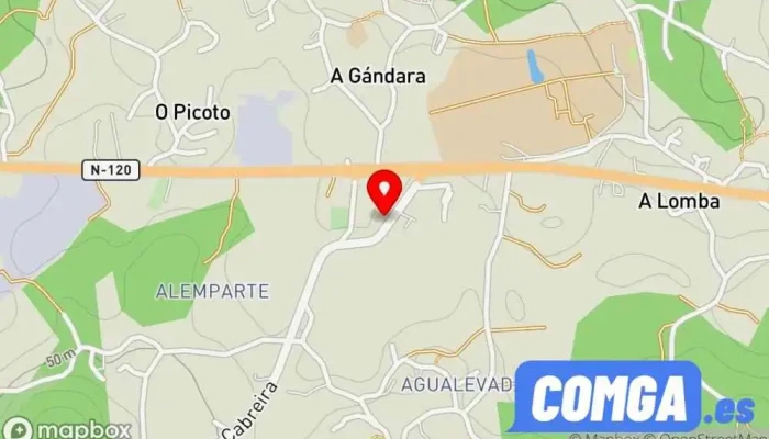 mapa de Cerrajería - Granitos Domínguez Cerrajero, Empresa de mármoles en A Gándara
