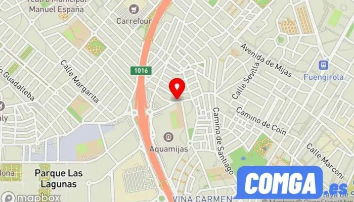 mapa de Cerrajería Hermanos Marín Mijas Costa Cerrajero, Empresa de hierros y aceros en Las Lagunas de Mijas