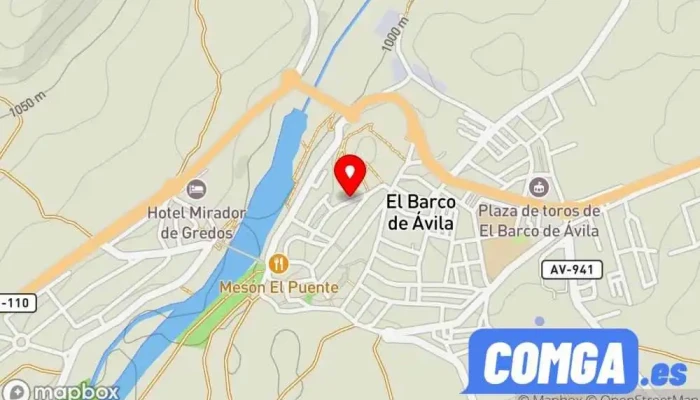 mapa de Cerrajería José Antonio Pascual Carpintería metálica y de aluminio, Proveedor de puertas para garaje, Contratista de barandillas, Tienda de mamparas de ducha, Proveedor de ventanas en El Barco de Ávila