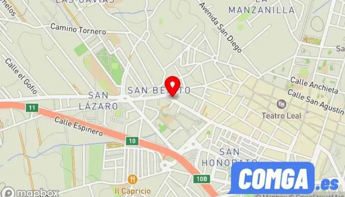 mapa de Cerrajería la Estrella Cerrajero, Servicio de duplicación de llaves, Tienda de cajas fuertes en La Laguna