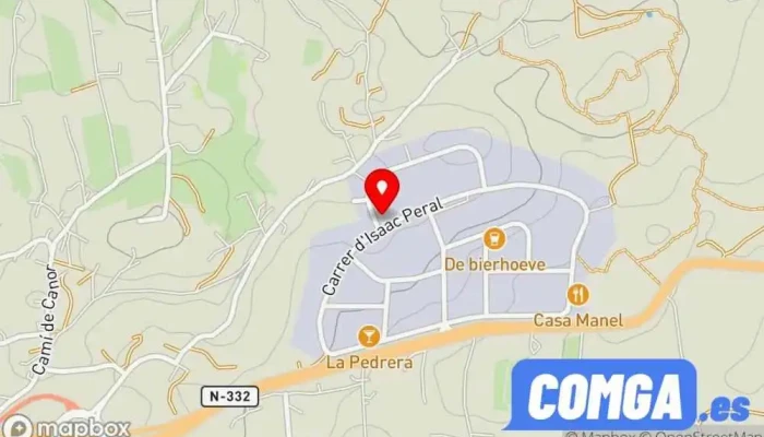 mapa de Cerrajería La Marina Cerrajero, Tienda de artículos de cristal, Carpintería metálica y de aluminio en Benissa