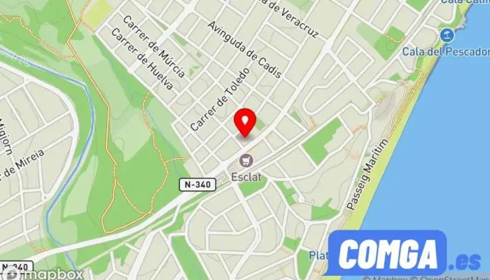 mapa de Cerrajería Lionares Cerrajero en Miami Platja