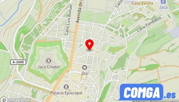 mapa de Cerrajería Lorente Cerrajero en Jaca