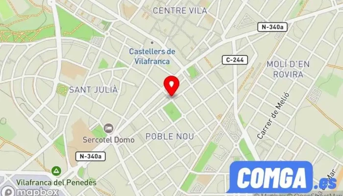 mapa de Cerrajería Masip Cerrajero en Vilafranca del Penedès