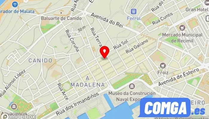 mapa de Cerrajería MGL Cerrajero en Ferrol