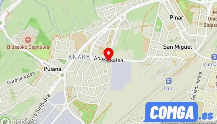 mapa de Cerrajería Mikel Servicio 24h Cerrajero en Irun