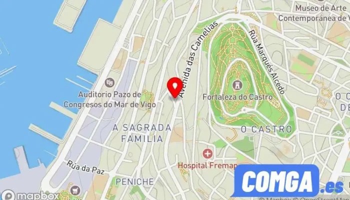 mapa de Cerrajería Miranda Cerrajero, Instalación de persianas, Servicio de duplicación de llaves, Tienda de cajas fuertes en Vigo