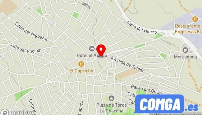 mapa de Cerrajería Nevado y García Cerrajero en El Álamo