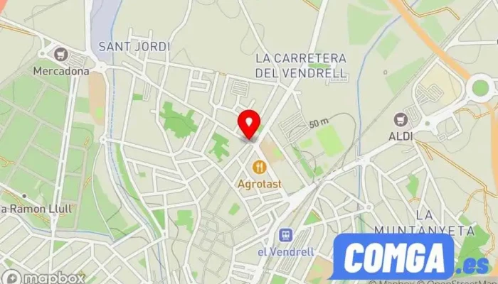 mapa de Cerrajería Niel Cerrajero en El Vendrell