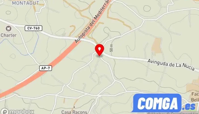 mapa de Cerrajería Nist Metal Cerrajero en Altea