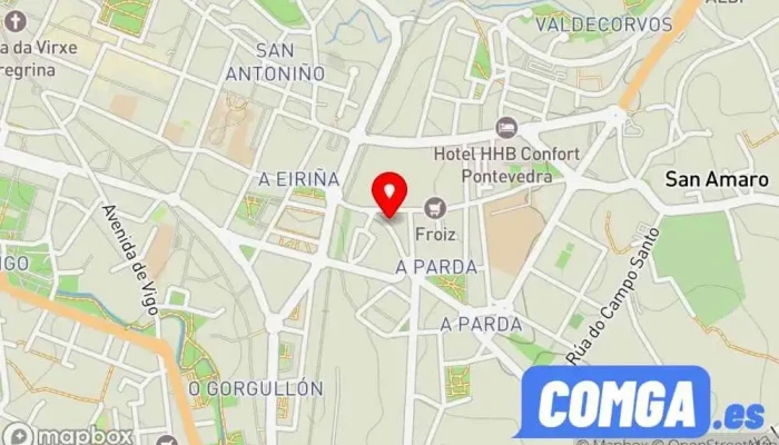 mapa de Cerrajería Orlando Cerrajero, Servicio de duplicación de llaves en Pontevedra