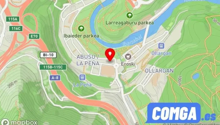 mapa de Cerrajería Ortu Cerrajero en Bilbao