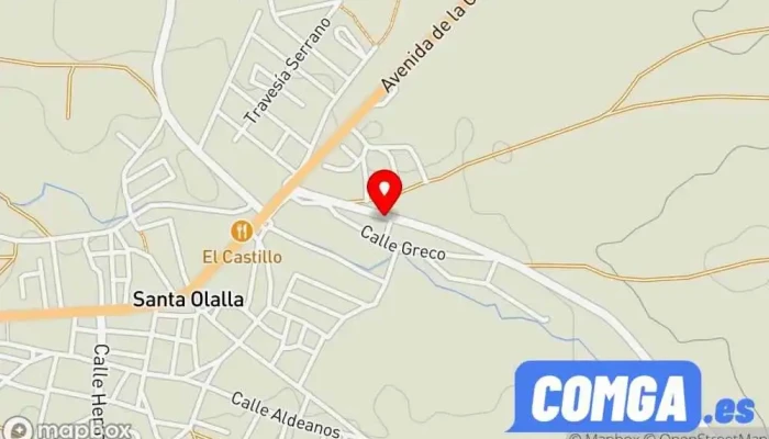 mapa de Cerrajería Paer S.L. Cerrajero en Santa Olalla