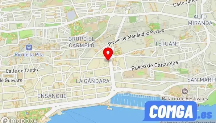 mapa de Cerrajería Parcu Cerrajero, Electricista, Ferretería, Contratista de albañilería, Pintor en Santander