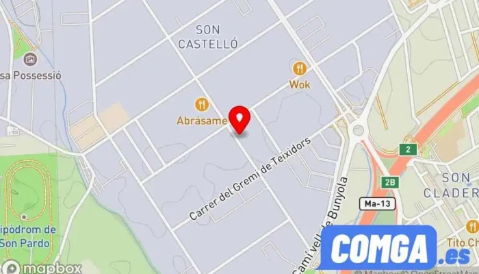 mapa de Cerrajería Profesional Especializada Rosendo Ramon, S.L. Cerrajero en Palma