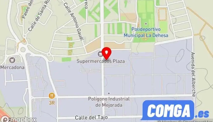 mapa de Cerrajería R. Morales Carpintería metálica y de aluminio en Mejorada del Campo