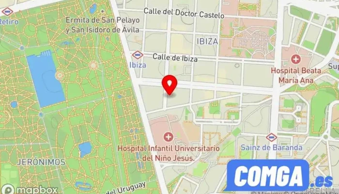 mapa de Cerrajería Retiro Cerrajero en Madrid
