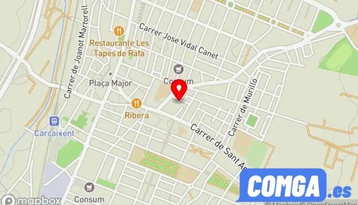 mapa de Cerrajería Rodas Cerrajero en Carcaixent