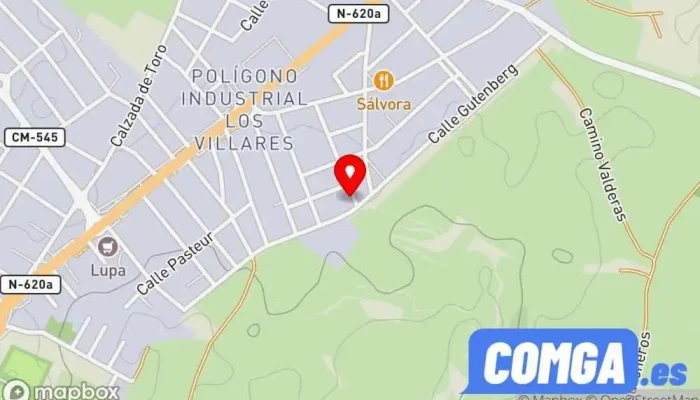 mapa de Cerrajería Roncero Carpintería metálica y de aluminio en Poligono los Villares Reina