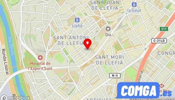 mapa de Cerrajería Royo Scp Cerrajero en Badalona