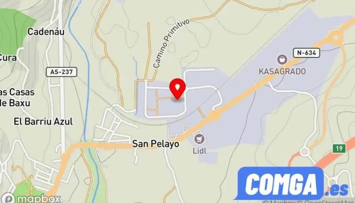 mapa de Cerrajería Rufino Cerrajero, Taller de metalurgia en Asturias