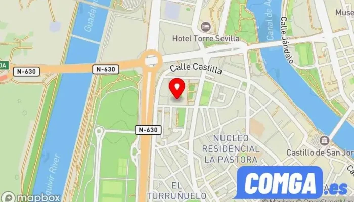 mapa de Cerrajería SANTA ANA Cerrajero en Sevilla