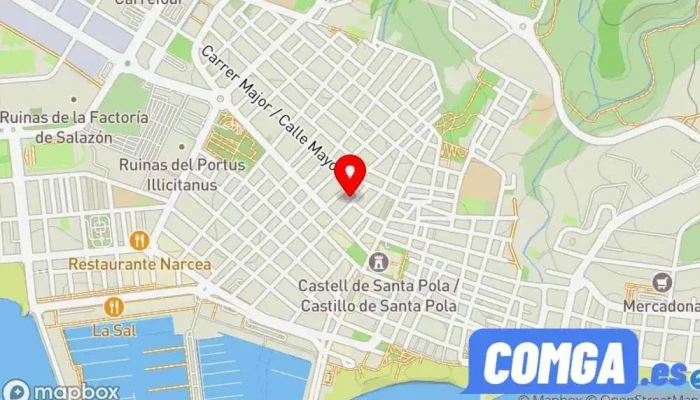 mapa de Cerrajería Santa Pola Sebastian Botiga de panys, Servei de serralleria d’urgències, Cerrajero en Santa Pola