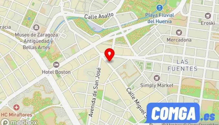 mapa de Cerrajería Servet Cerrajero en Zaragoza