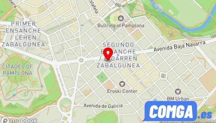 mapa de Cerrajería Sukot Tienda de alarmas antirrobo, Televisión de circuito cerrado, Proveedor de puertas, Servicio de duplicación de llaves, Cerrajero, Tienda de cajas fuertes, Proveedor de sistemas de seguridad en Pamplona