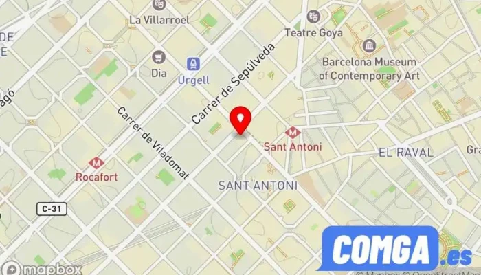 mapa de CERRAJERÍA SURCLAU Cerrajero, Asesor, Servicio de seguridad en Barcelona