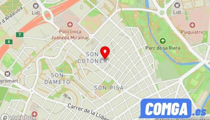 mapa de Cerrajería Tancafort 24 horas Cerrajero en Palma