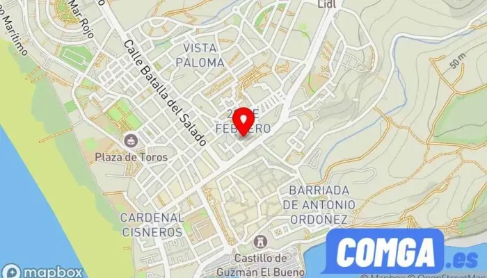 mapa de Cerrajería tarifa Cerrajero en Tarifa